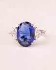 Anello zircone ovale UltimaEdizione blu