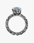 Anello Maria & Luisa Jewels solitario topazio azzurro