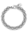 Bracciale UnoAerre multifilo in catena rolò argento