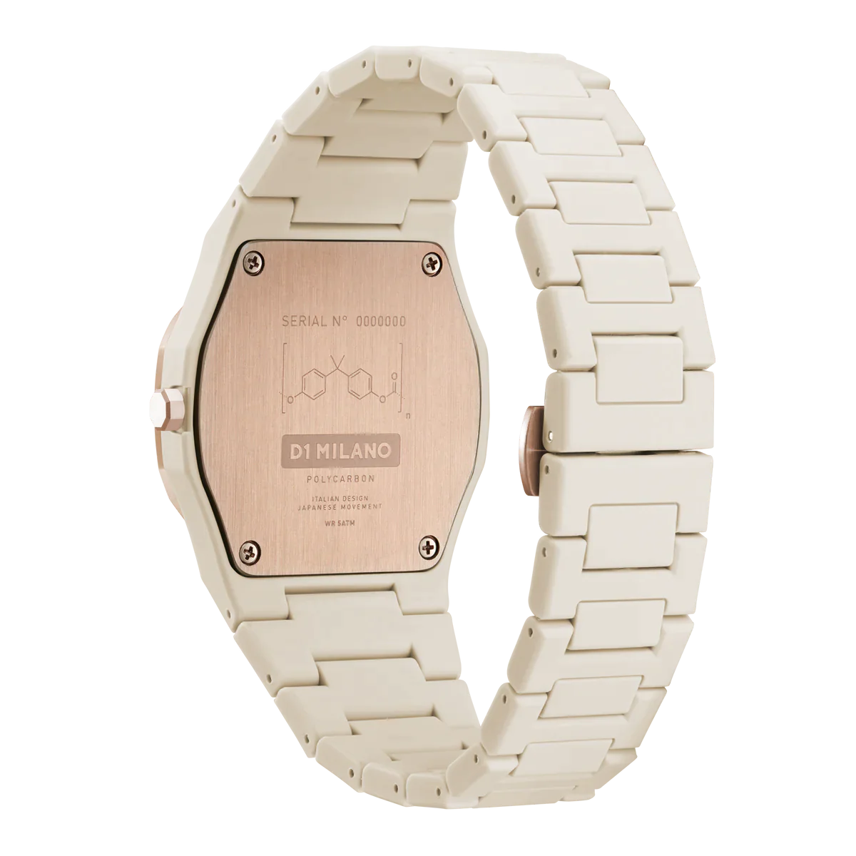 Orologio D1 Milano polycarbon Taupe Mesh 40,5mm